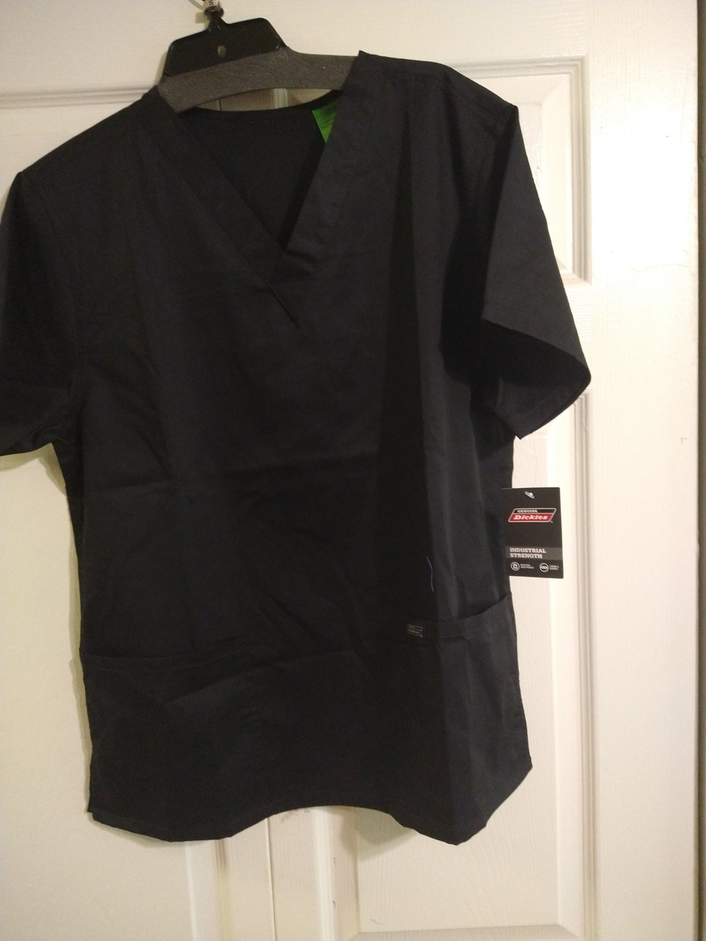 Dickies Black V-Neck Unisex Scrub Top
